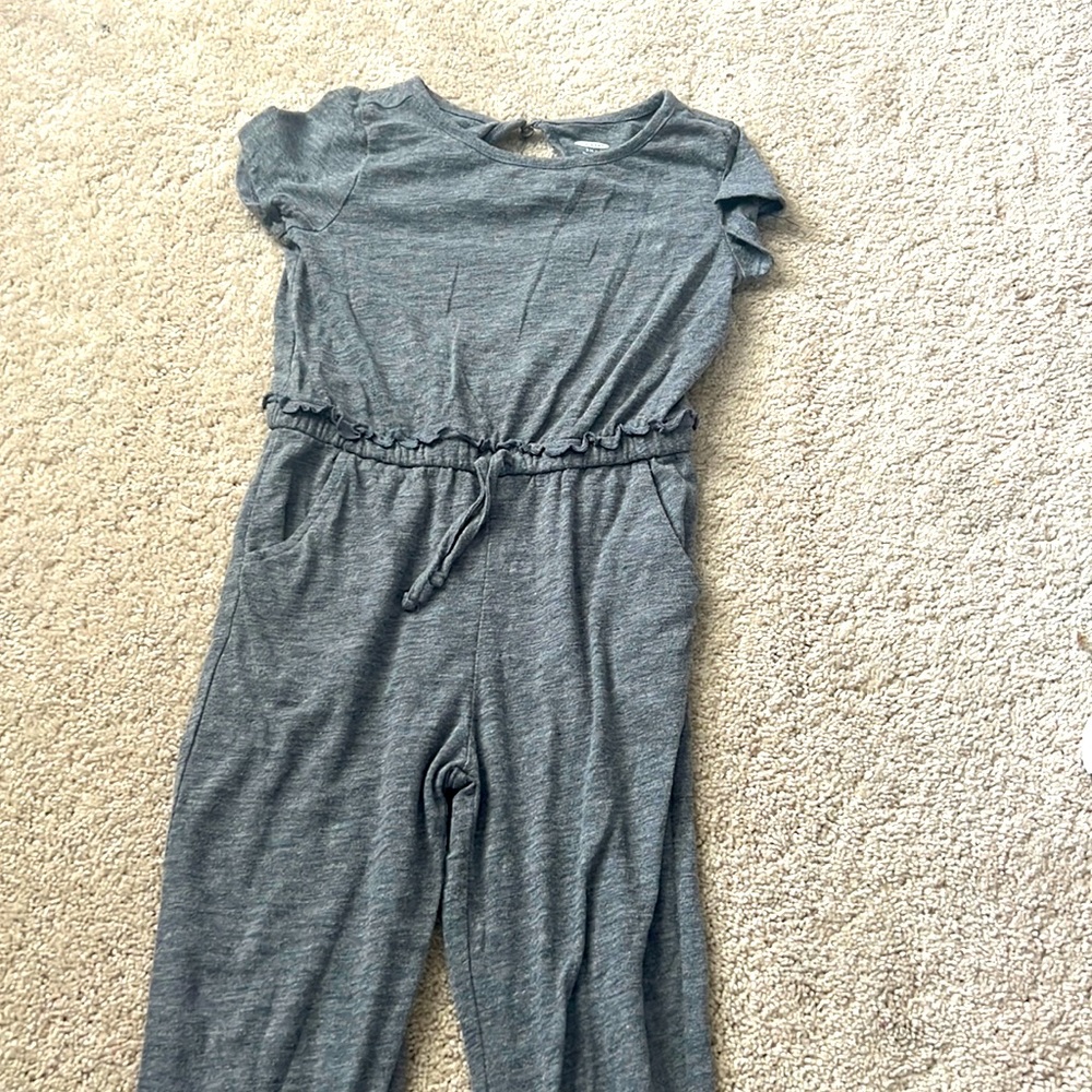 Girls small grey pants romper